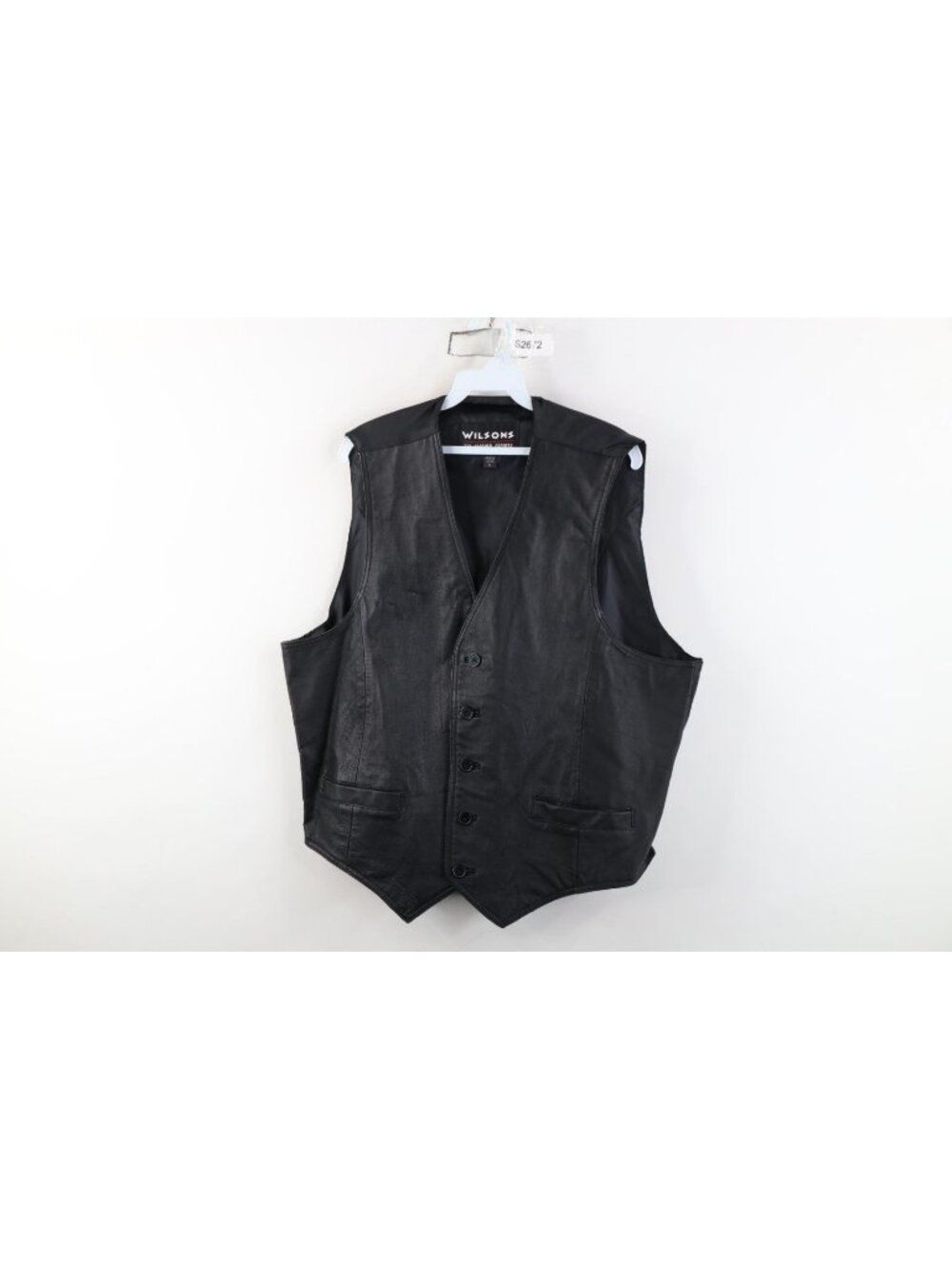 Vintage 90s Y2K Streetwear Mens XL Buckle Back Leather Motorcycle Vest Jacket